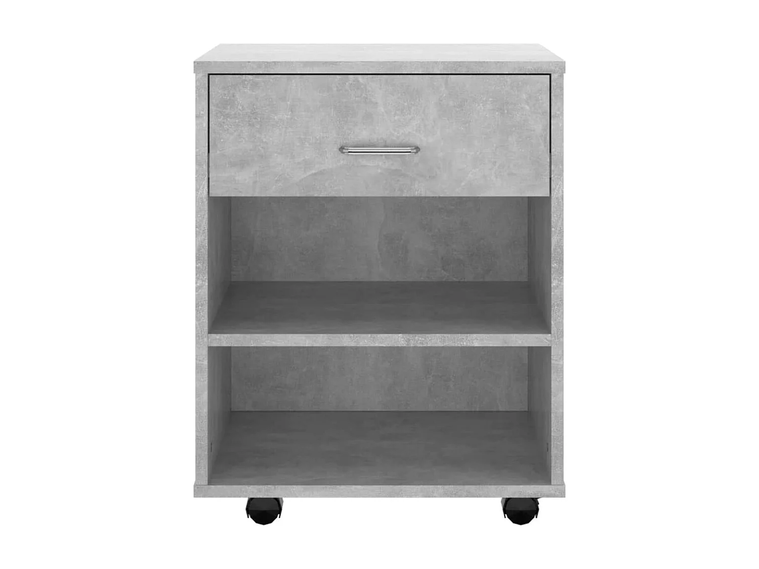 Armoire à roulettes Gris béton 46x36x59 cm Bois d’ingénierie