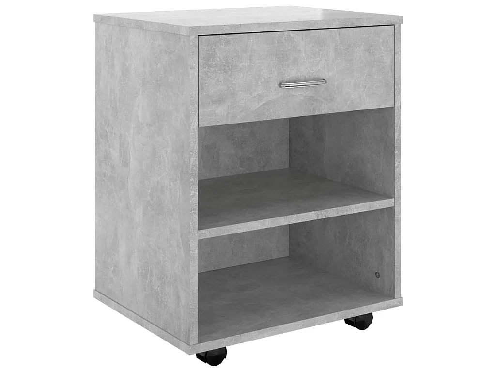 Rollschrank Betongrau 46x36x59 cm Holzwerkstoff