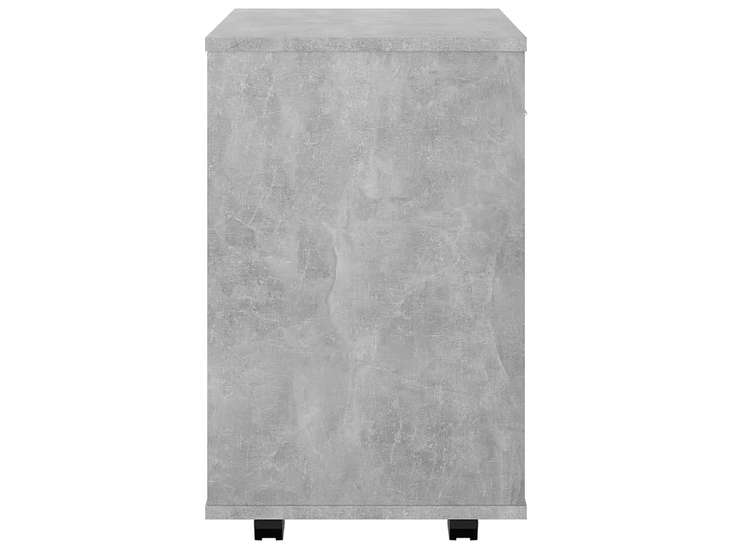 Armoire à roulettes Gris béton 46x36x59 cm Bois d’ingénierie