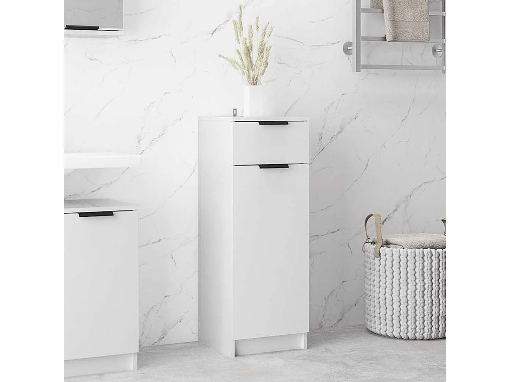 Armário casa 32x33,5x90 cm derivados de madeira branco brilhante