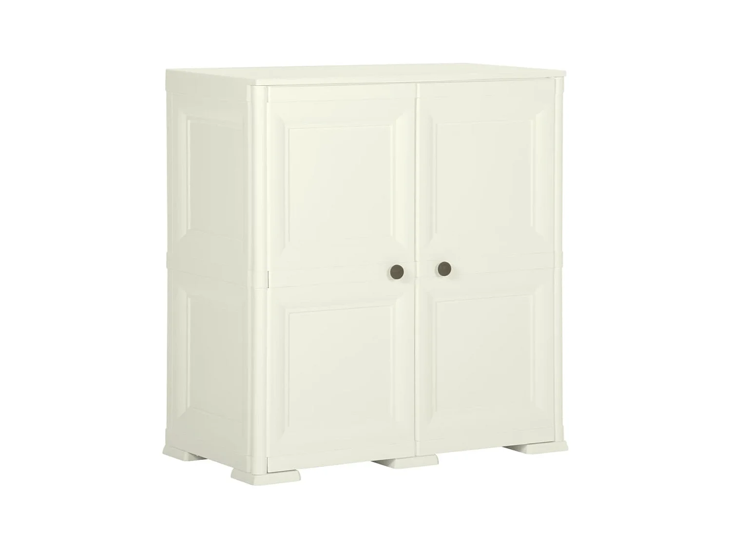 Armoire plastique 79x43x85,5 cm design bois glace à la vanille