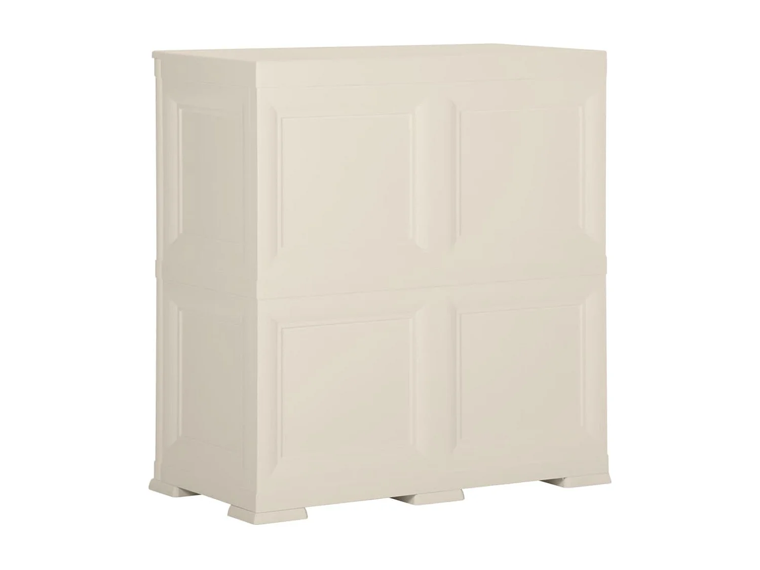 Armoire plastique 79x43x85,5 cm design bois glace à la vanille