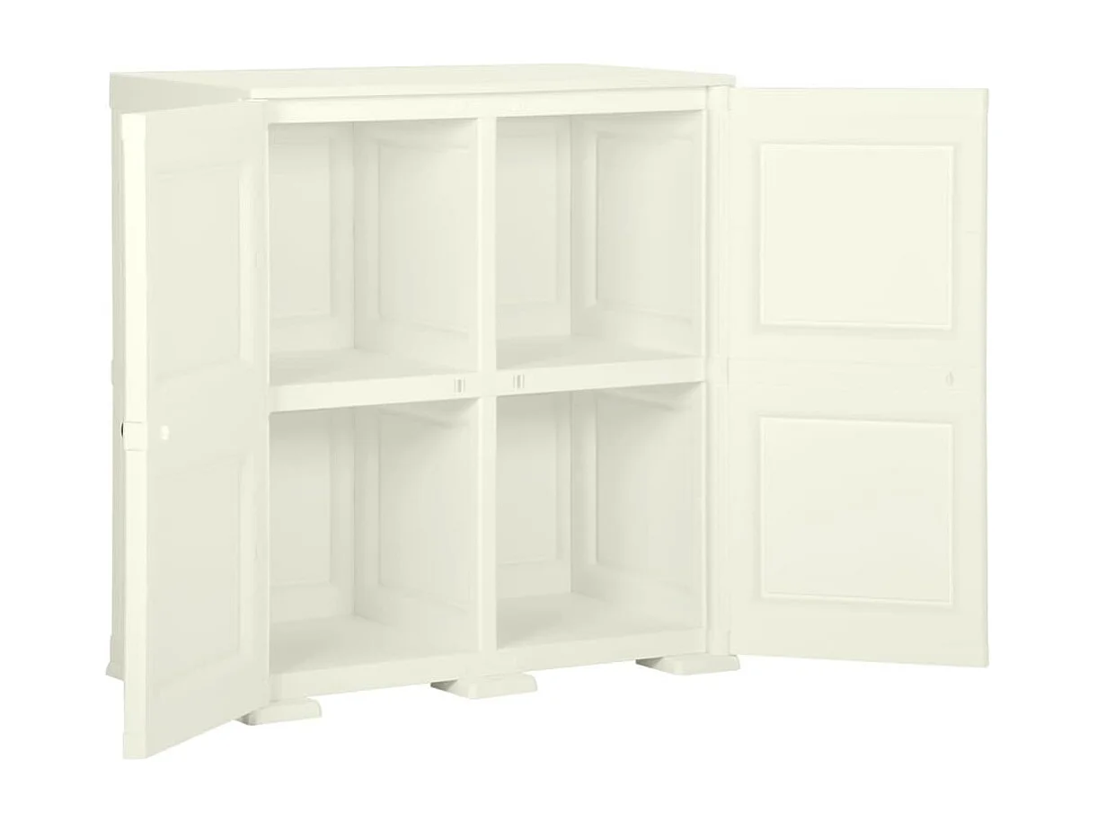 Armoire plastique 79x43x85,5 cm design bois glace à la vanille