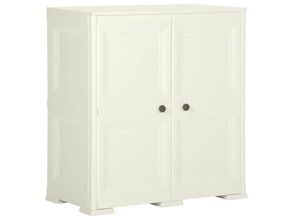 Armoire plastique 79x43x85,5 cm design bois glace à la vanille