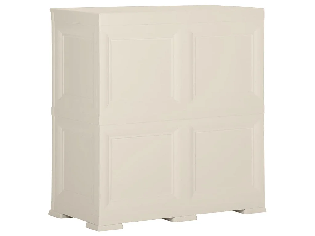 Armoire plastique 79x43x85,5 cm design bois glace à la vanille