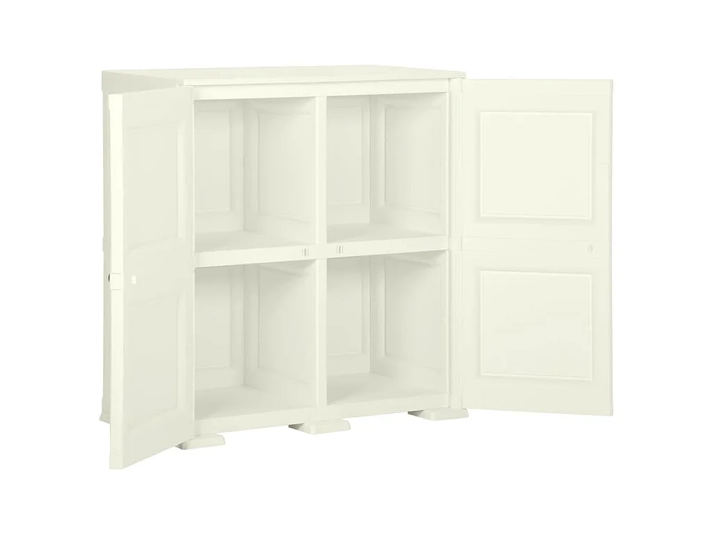 Armoire plastique 79x43x85,5 cm design bois glace à la vanille