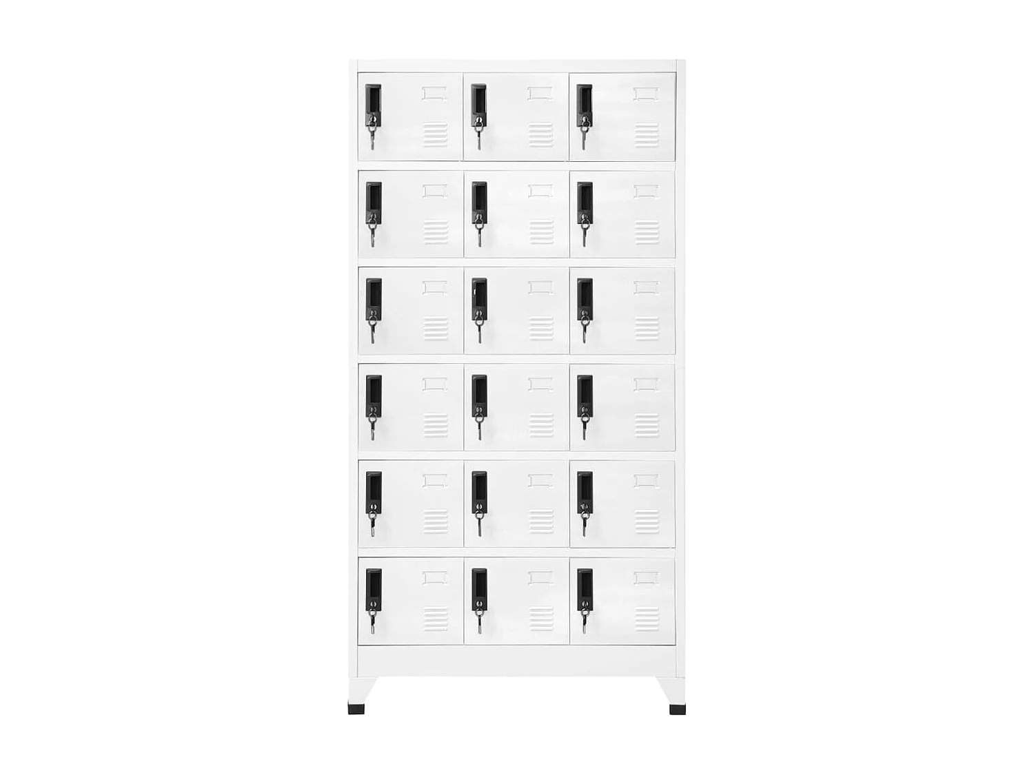 Schließfachschrank Weiß 90x40x180 cm Stahl