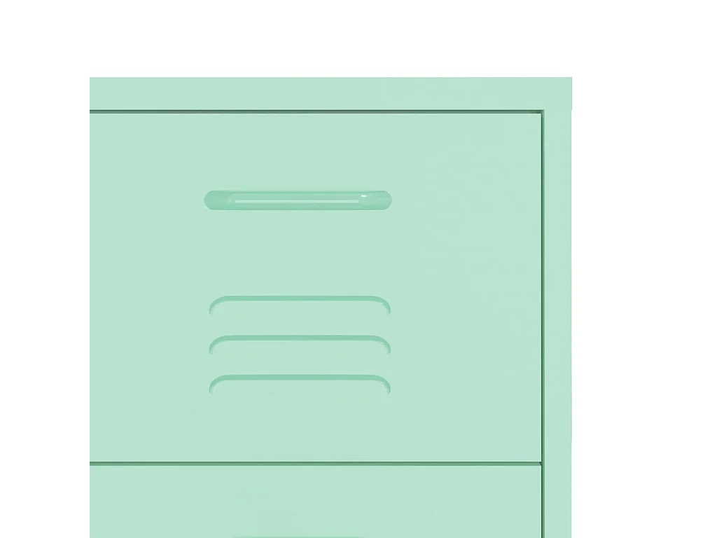 Armoire à tiroirs Vert menthe 80x35x101,5 cm Acier