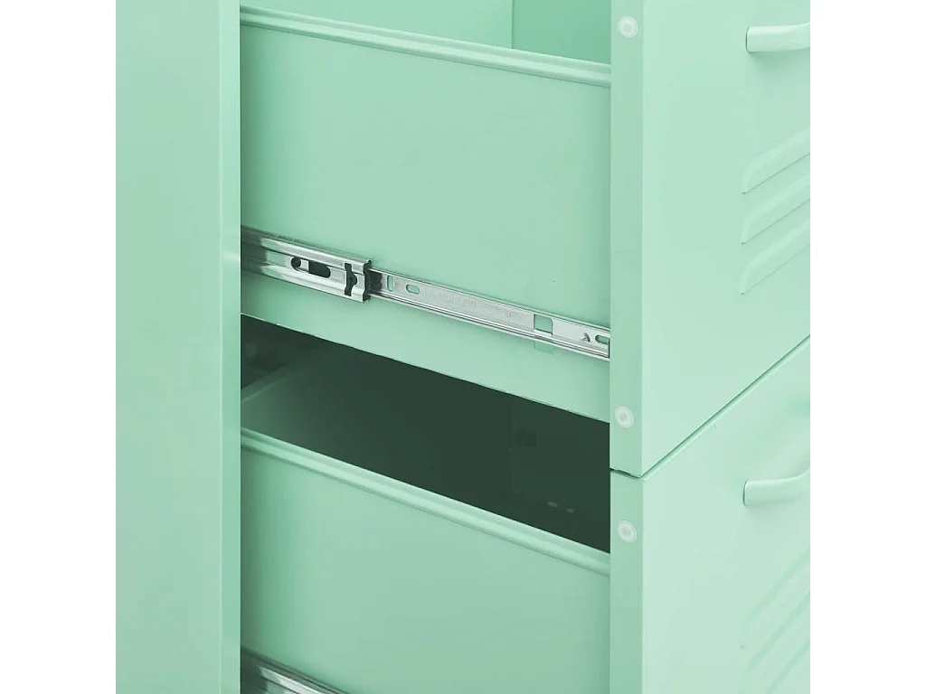 Armoire à tiroirs Vert menthe 80x35x101,5 cm Acier