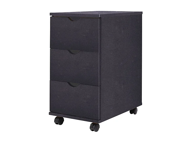 Mueble de cajones negro 33x45x60 cm