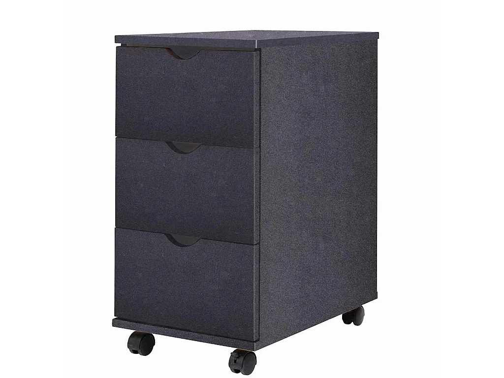 Mueble de cajones negro 33x45x60 cm