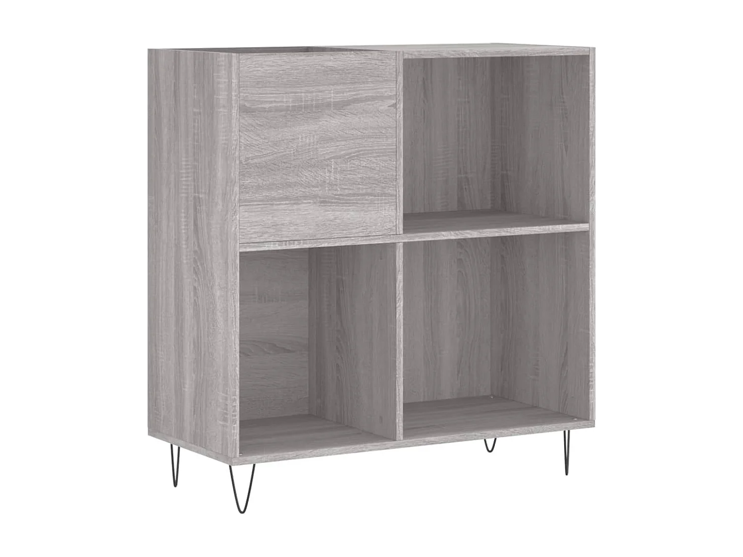 Armoire à disques sonoma gris 84,5x38x89 cm bois d'ingénierie