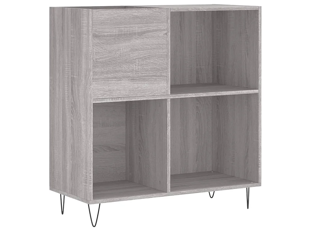 Plattenschrank Grau Sonoma 84,5x38x89 cm Holzwerkstoff