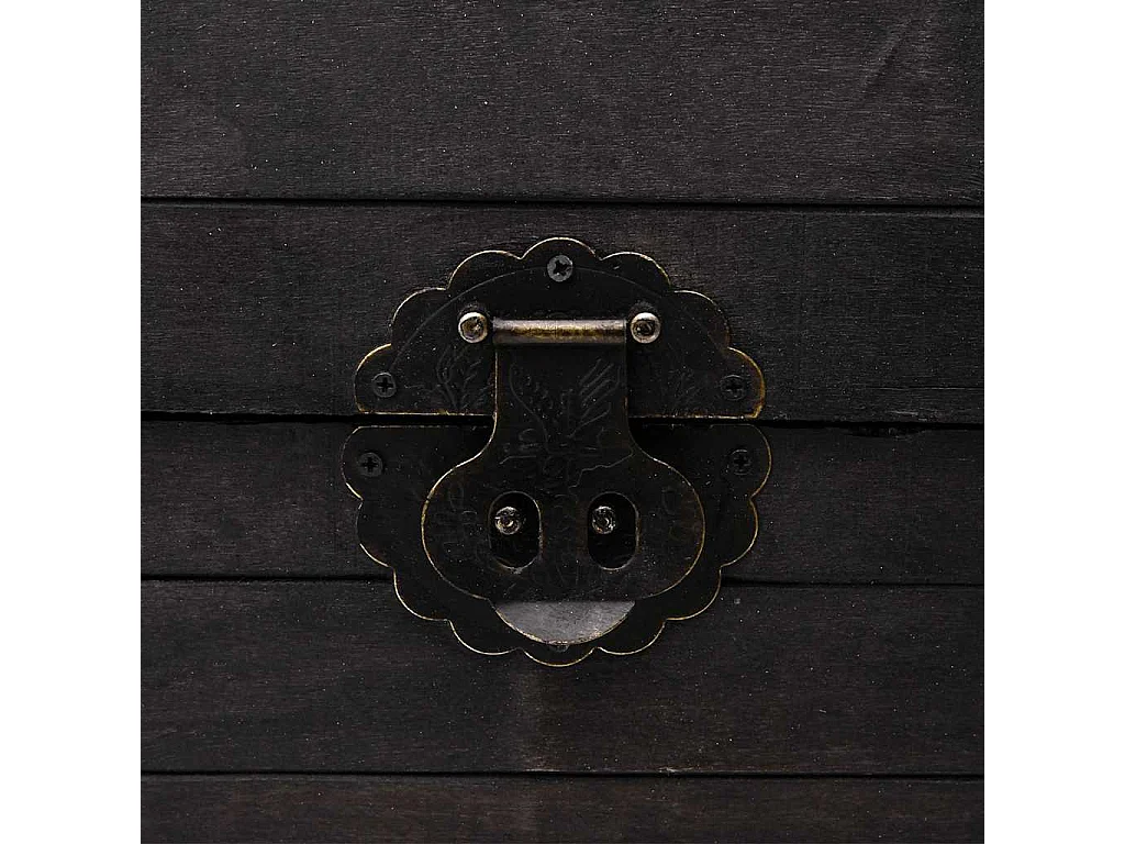 Coffre de rangement Bois massif style vintage 120x30x40 cm