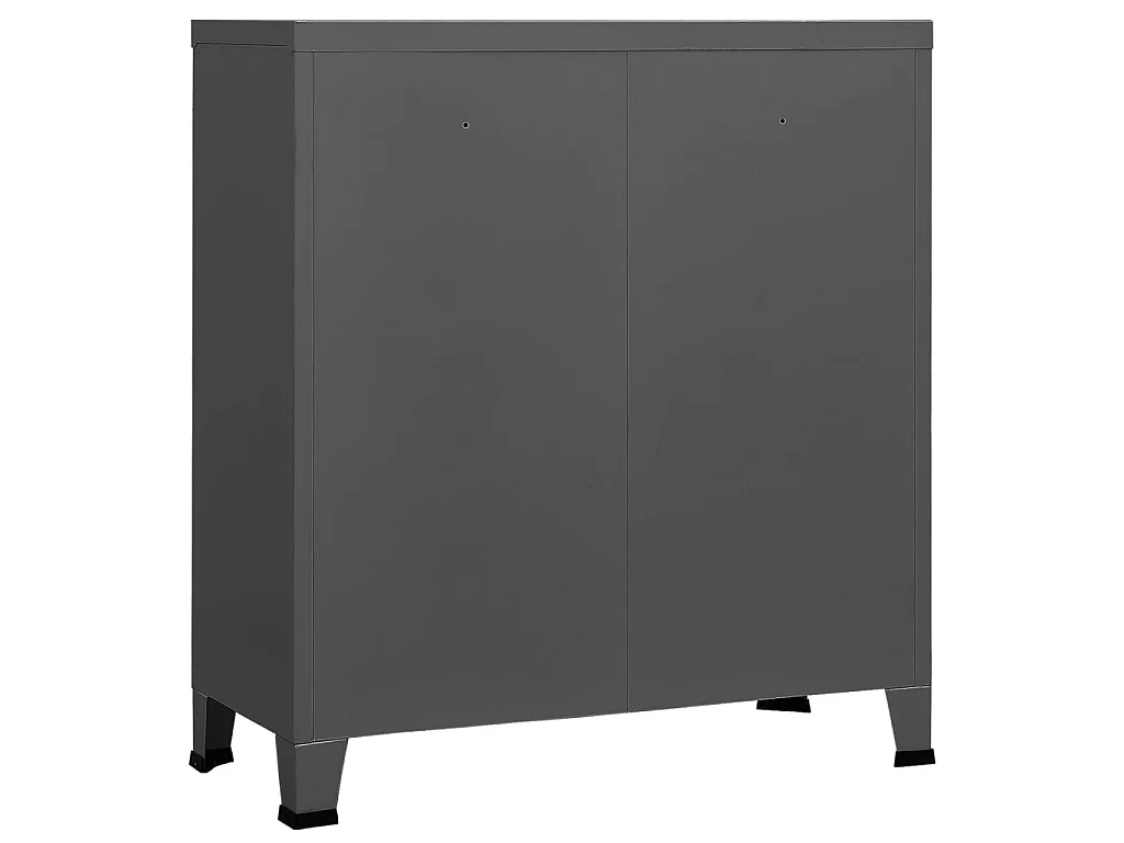 Coffre de rangement industriel Anthracite 90x40x100 cm Acier