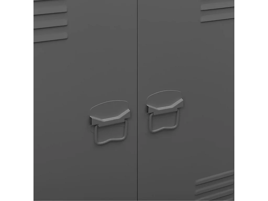 Coffre de rangement industriel Anthracite 90x40x100 cm Acier