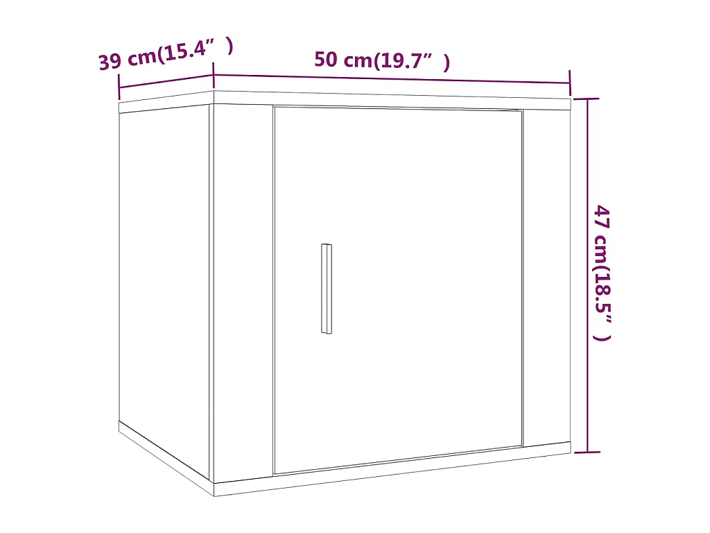 Tables de chevet 2 pcs Gris béton 50x39x47 cm