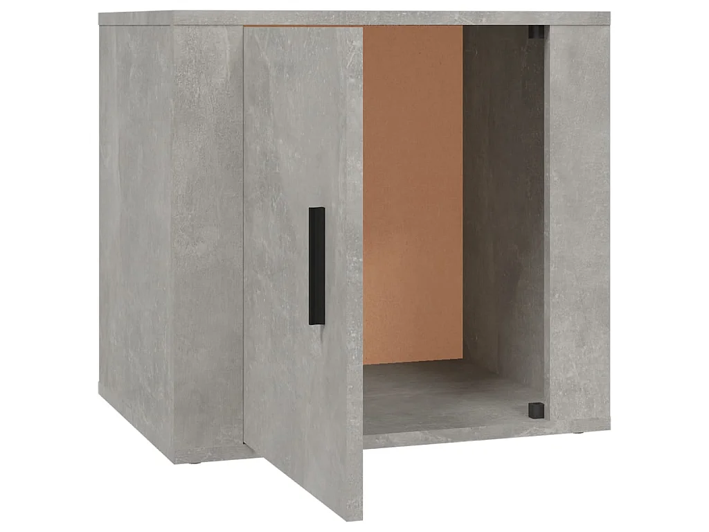Tables de chevet 2 pcs Gris béton 50x39x47 cm