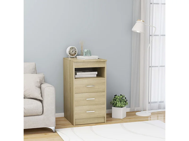 Sideboard mit Schubladen Sonoma-Eiche 40x50x76 cm Holzwerkstoff