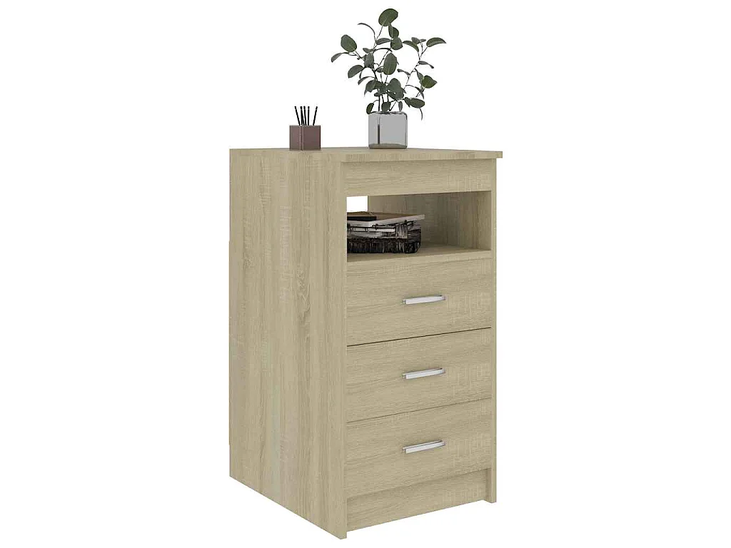 Cassettiera Rovere Sonoma 40x50x76 cm in Legno Multistrato