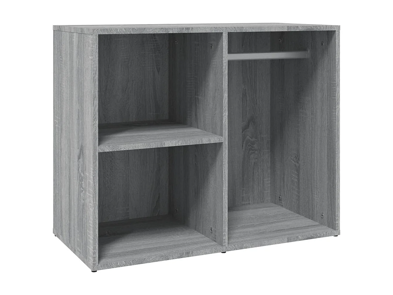 Kledingkast 80x40x65 cm bewerkt hout grijs sonoma eikenkleur