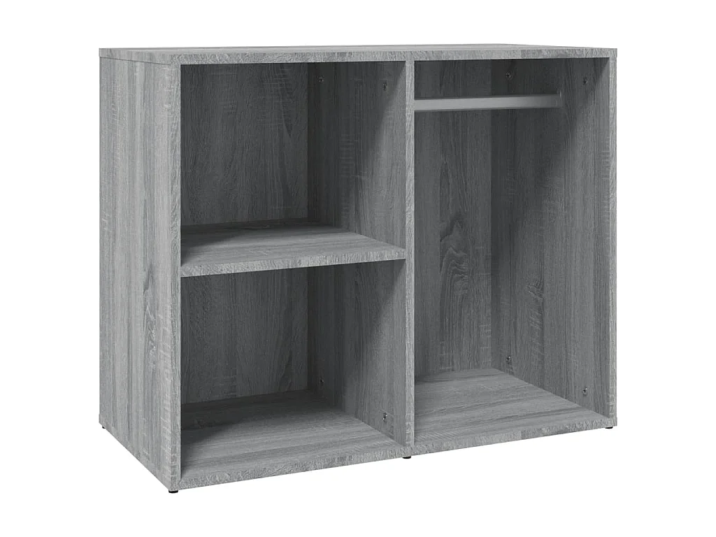 Kledingkast 80x40x65 cm bewerkt hout grijs sonoma eikenkleur