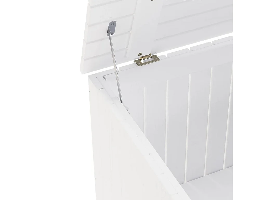 Opbergbox met deksel RANA 80x49x54 cm massief grenenhout wit