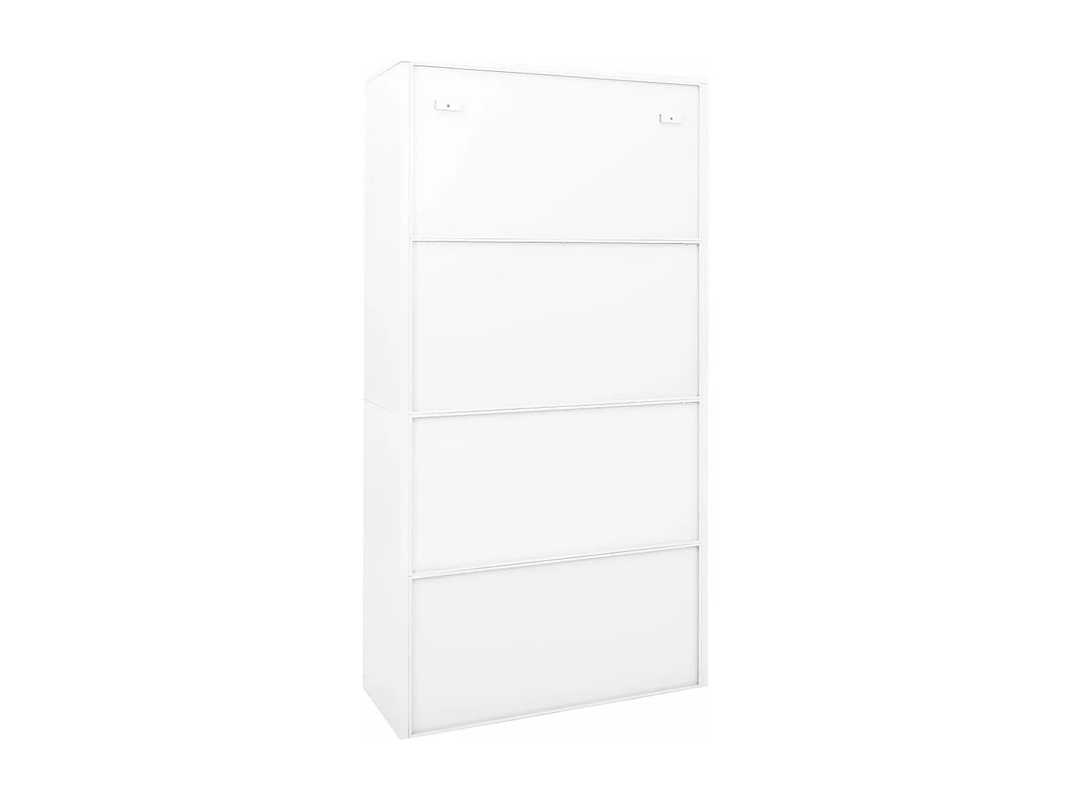 Büroschrank mit Schiebetür Weiß 90x40x180 cm Stahl