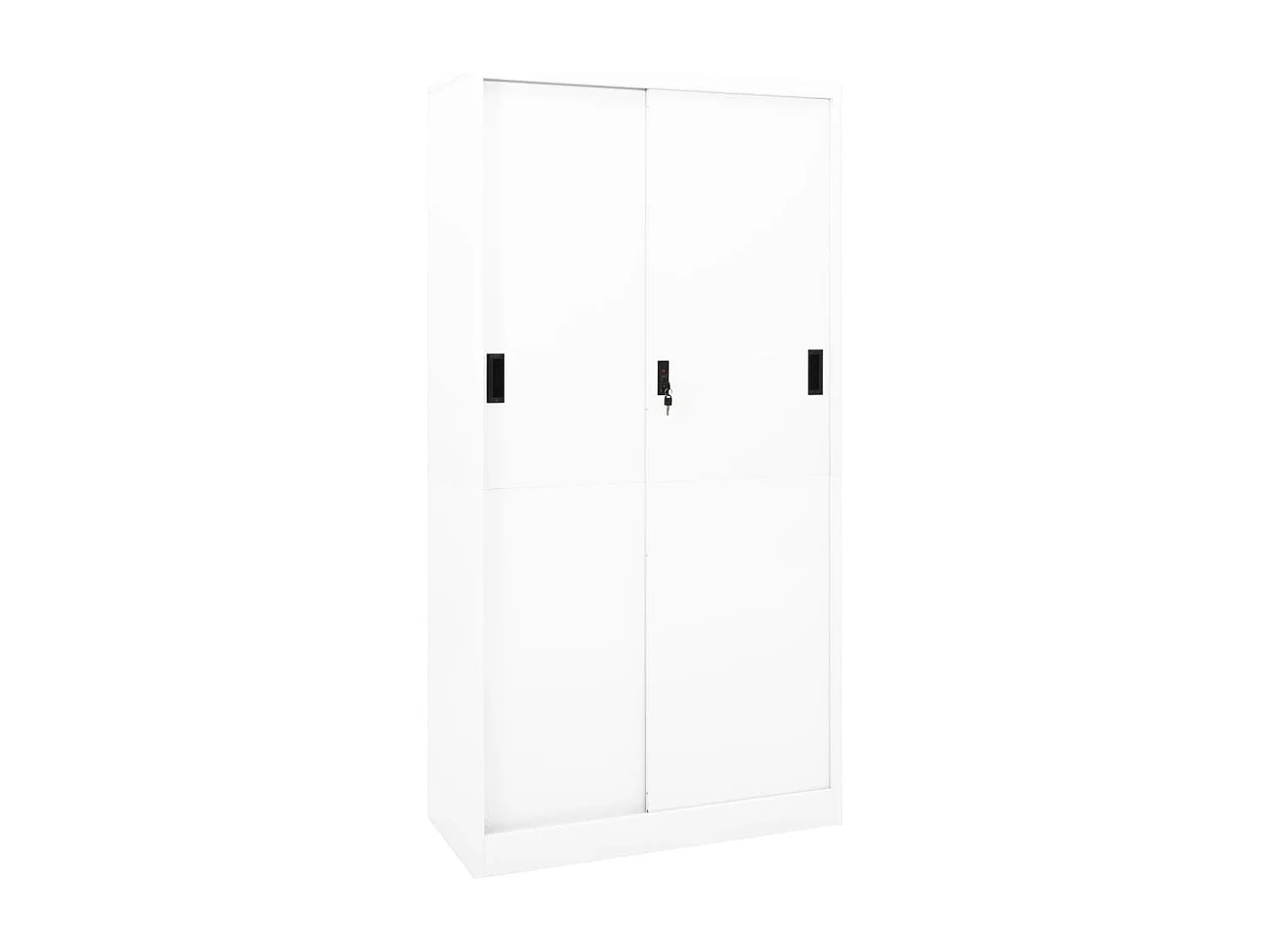 Kantoorkast met schuifdeuren 90x40x180 cm staal wit