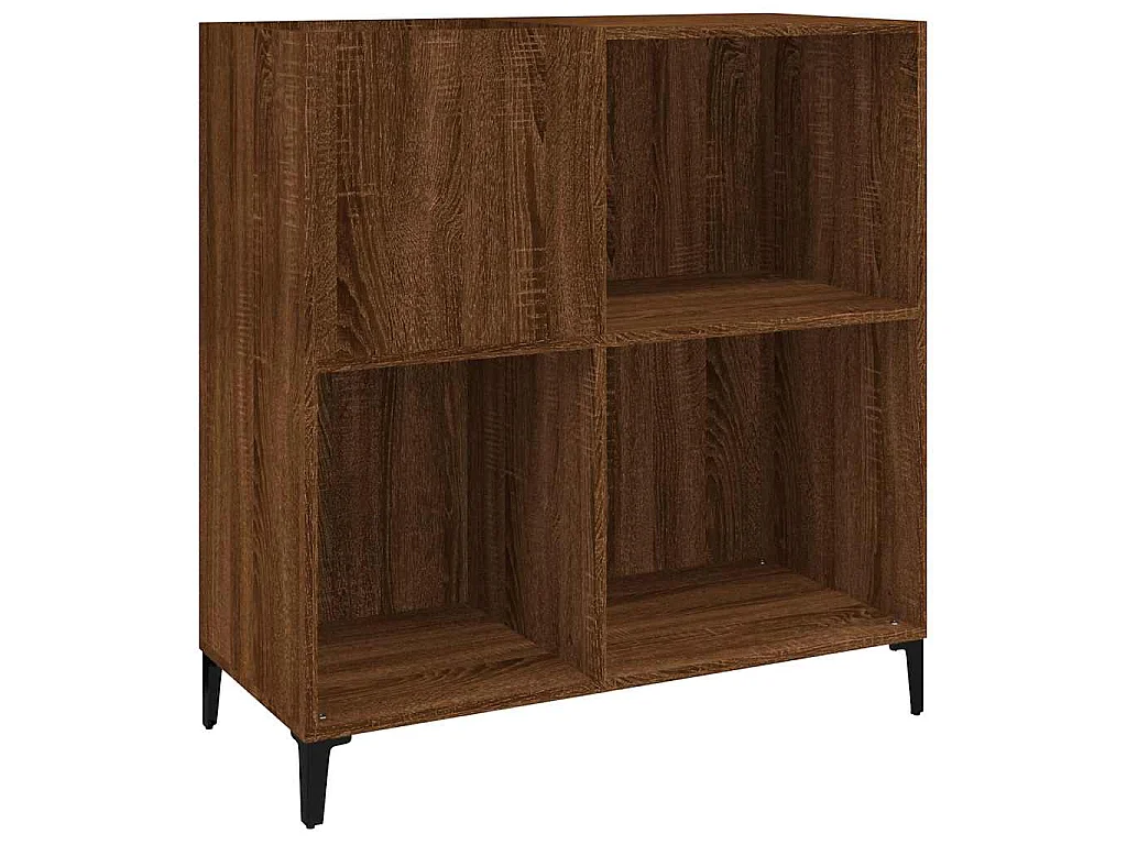 Plattenschrank Braun Eichen-Optik 84,5x38x89 cm Holzwerkstoff