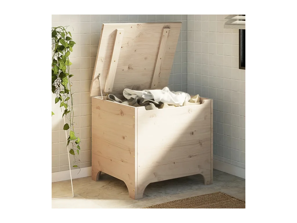 Boîte de rangement avec couvercle RANA bois massif de pin