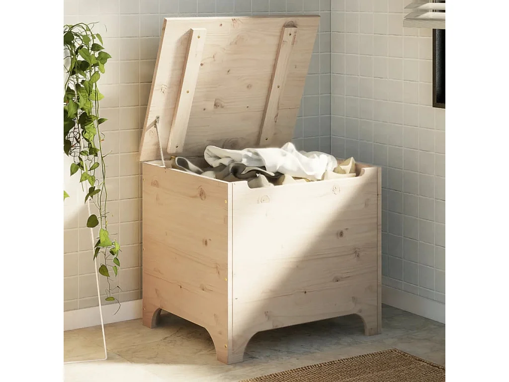Caixa de arrumação com tampa RANA 60x49x54 cm pinho maciço