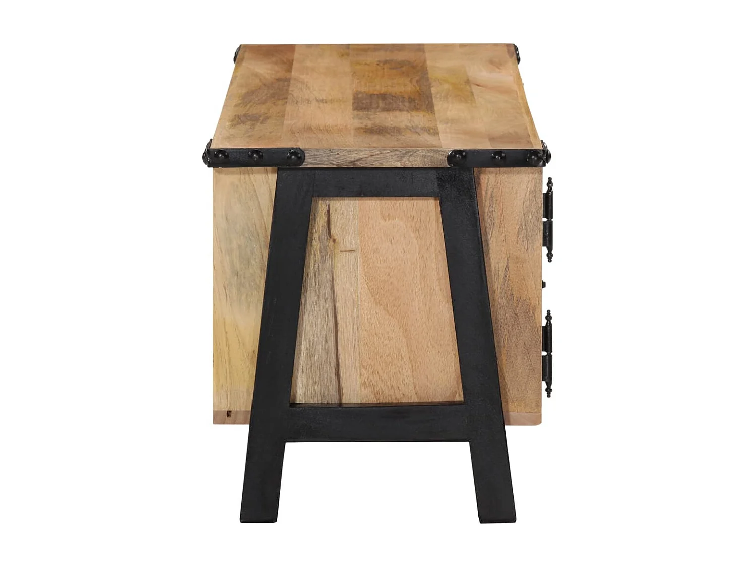 Meuble TV 110x35x40 cm bois massif de manguier