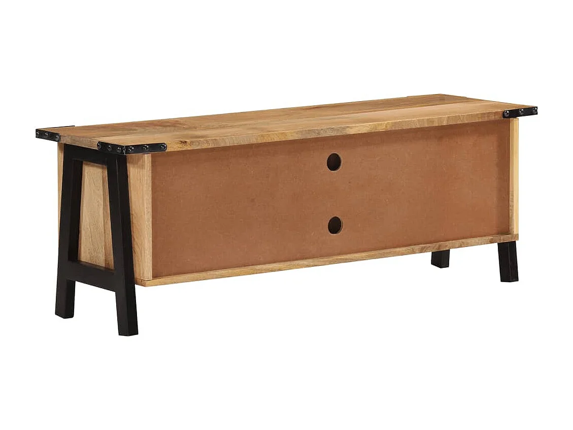 Meuble TV 110x35x40 cm bois massif de manguier