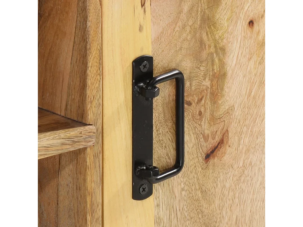 Meuble TV 110x35x40 cm bois massif de manguier