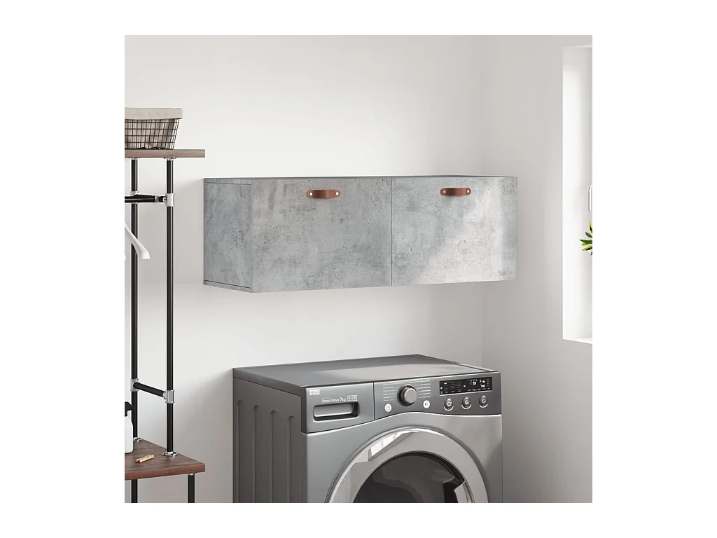 Armoire murale gris béton 100x36,5x35 cm bois d'ingénierie