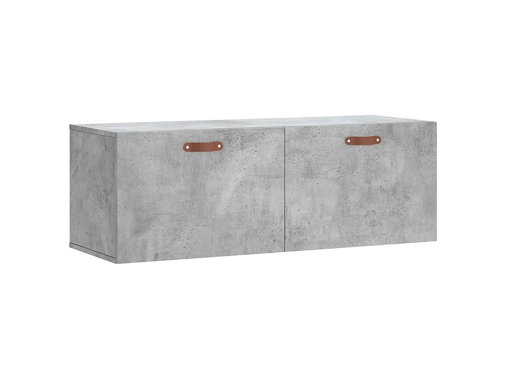 Mobile a Parete Grigio Cemento 100x36,5x35 cm Legno Multistrato