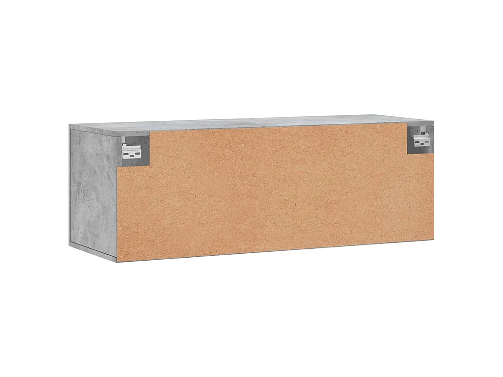 Mobile a Parete Grigio Cemento 100x36,5x35 cm Legno Multistrato