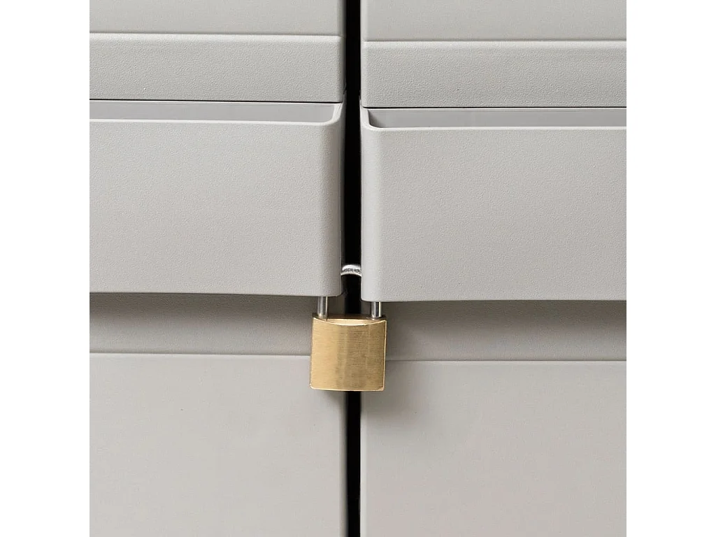 Gartenschrank mit 4 Regalen Schwarz und Grau