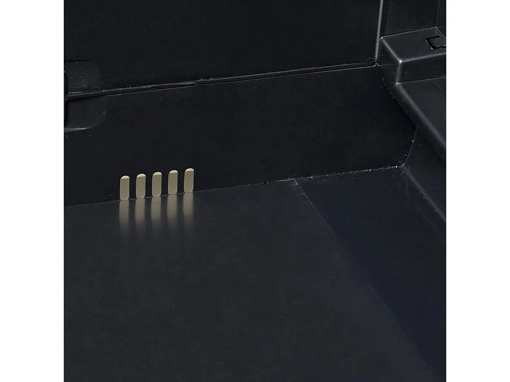 Gartenschrank mit 4 Regalen Schwarz und Grau