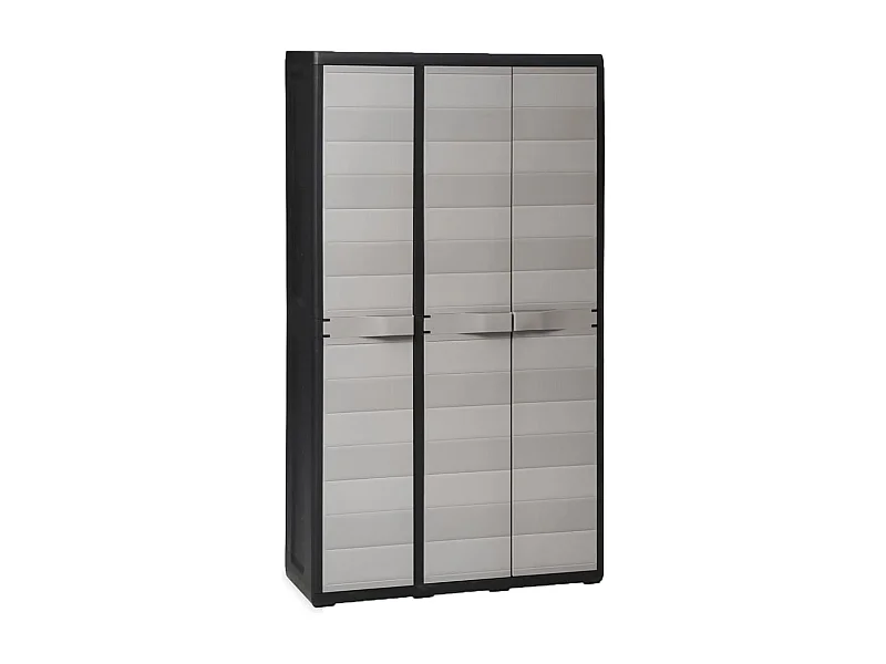 Tuinkast met 4 schappen zwart en grijs