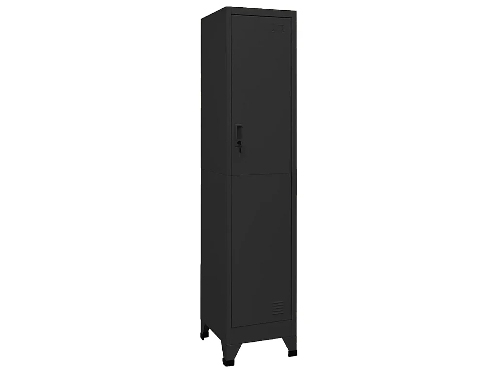 Lockerkast 38x45x180 cm staal zwart