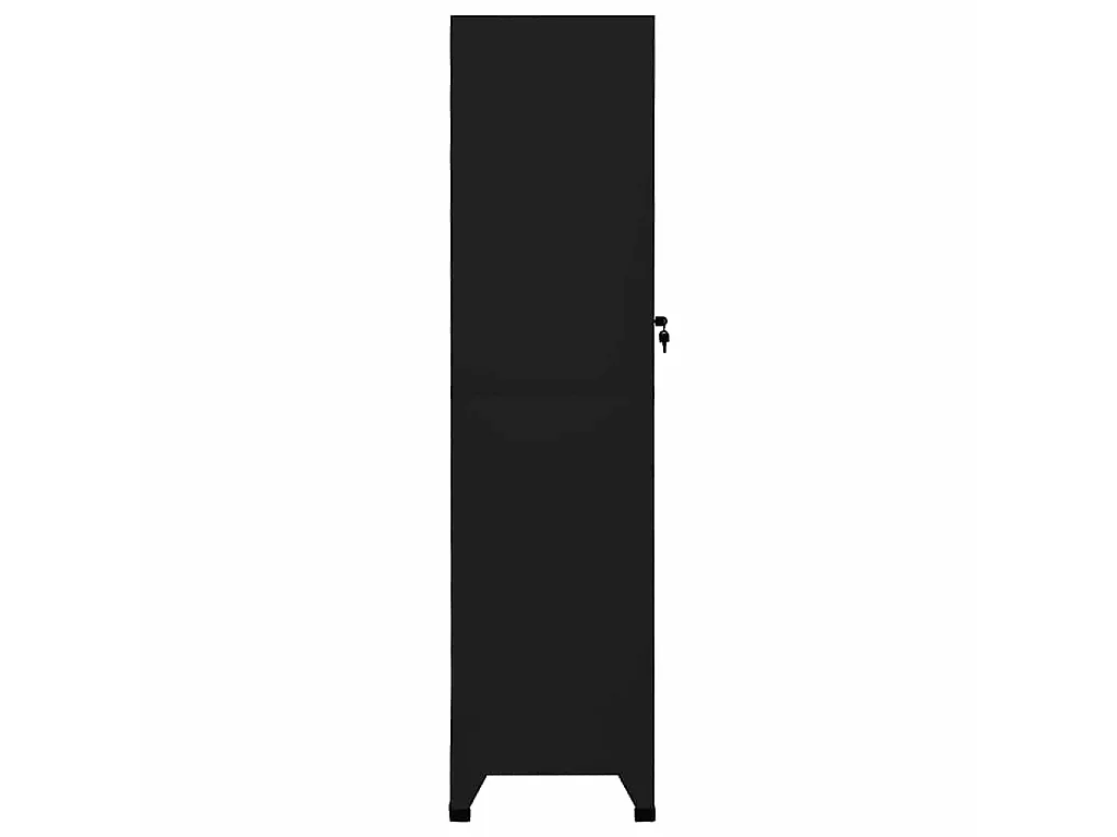 Schließfachschrank Schwarz 38x45x180 cm Stahl