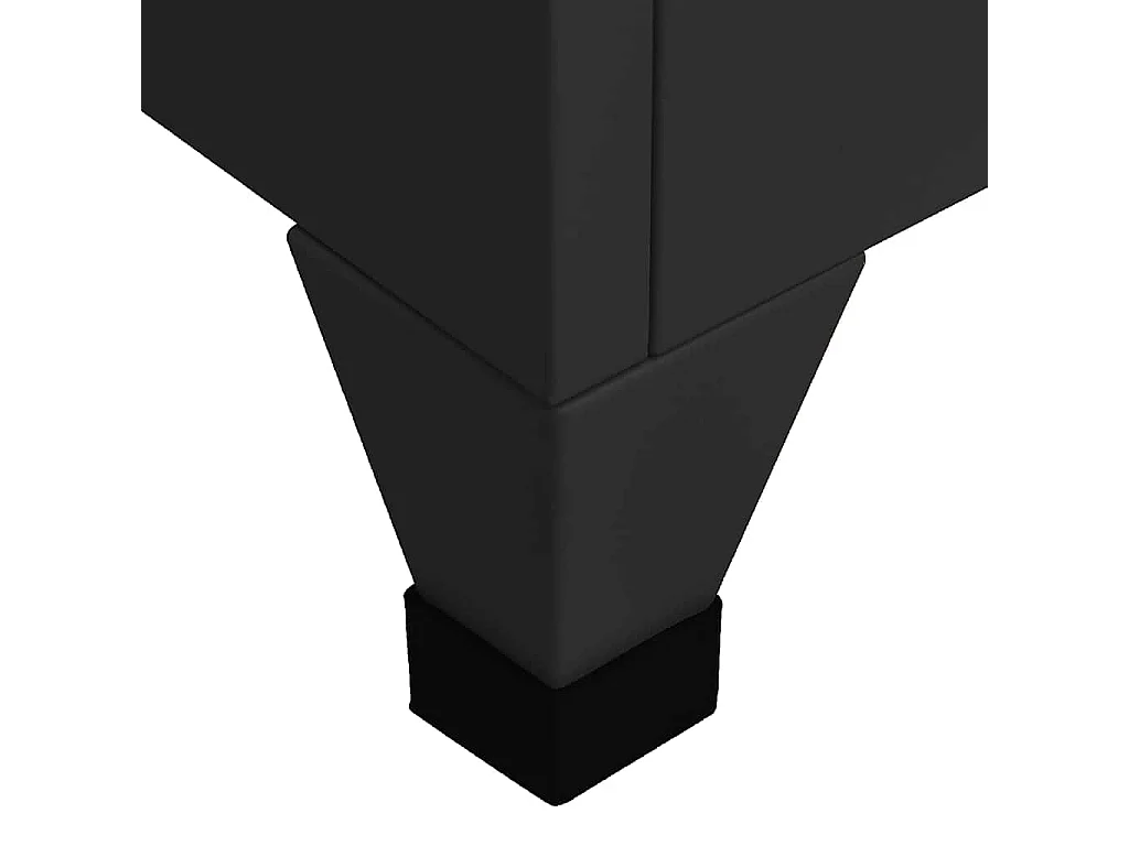 Schließfachschrank Schwarz 38x45x180 cm Stahl