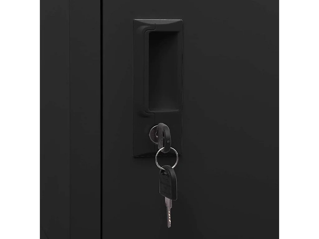 Schließfachschrank Schwarz 38x45x180 cm Stahl