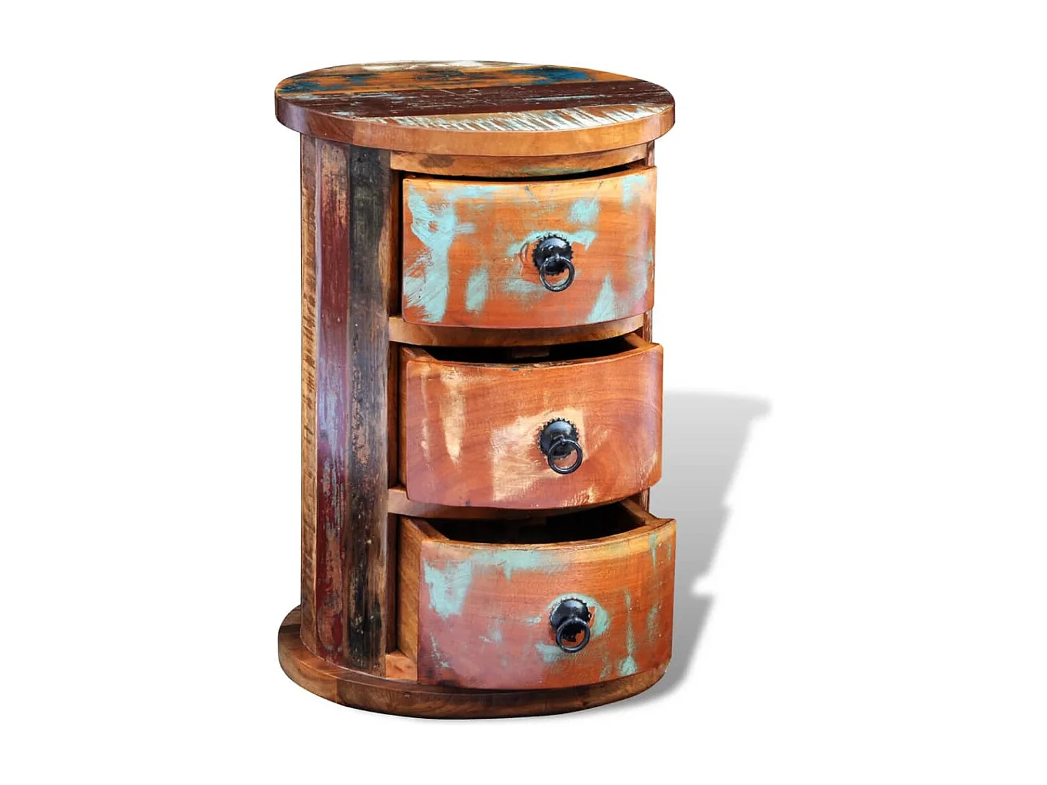 Armoire avec 3 tiroirs Bois de récupération massif