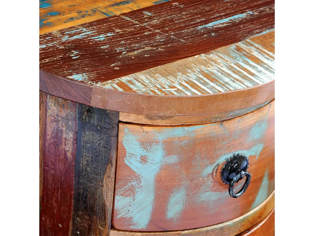 Armoire avec 3 tiroirs Bois de récupération massif