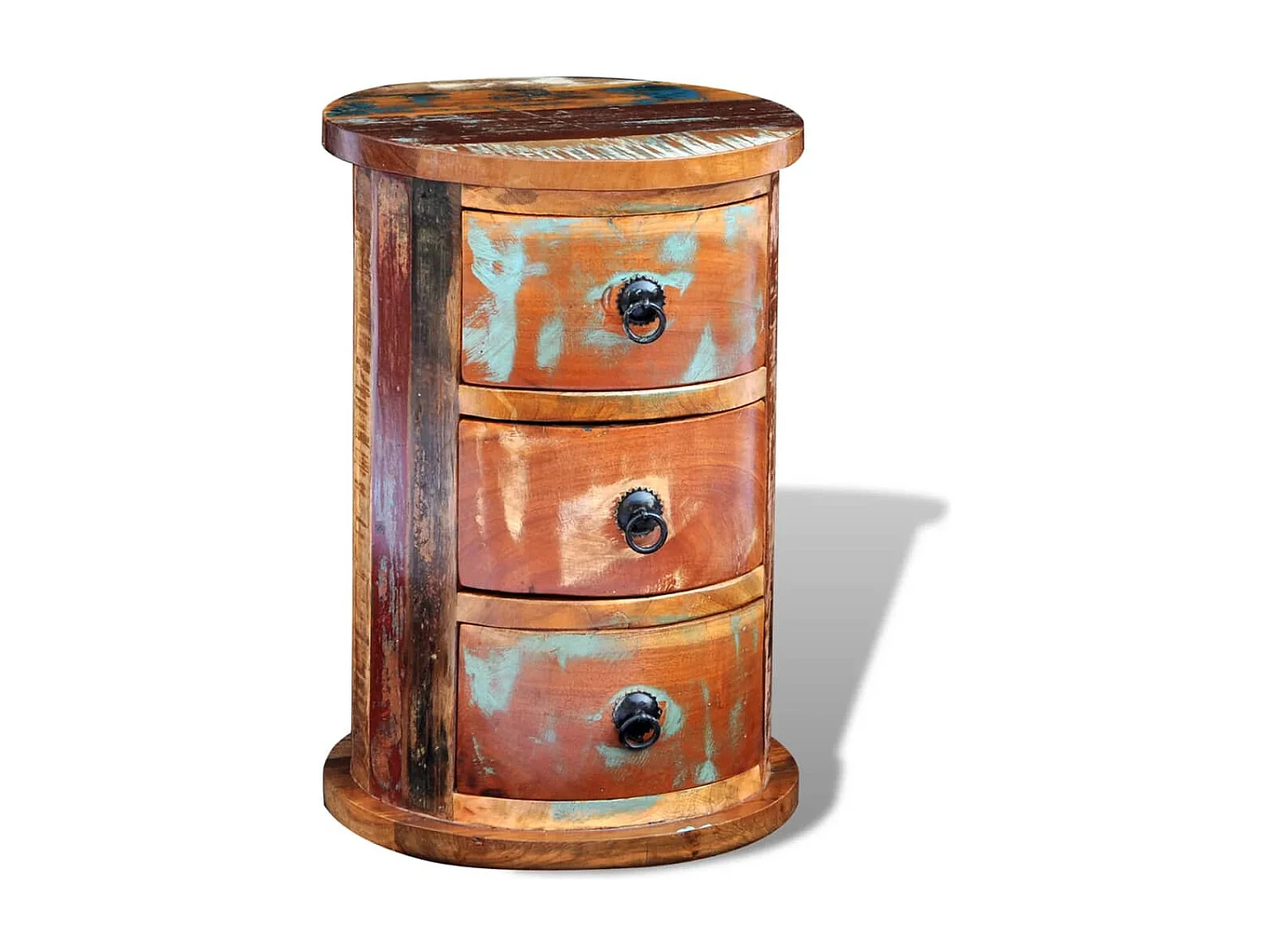 Armoire avec 3 tiroirs Bois de récupération massif