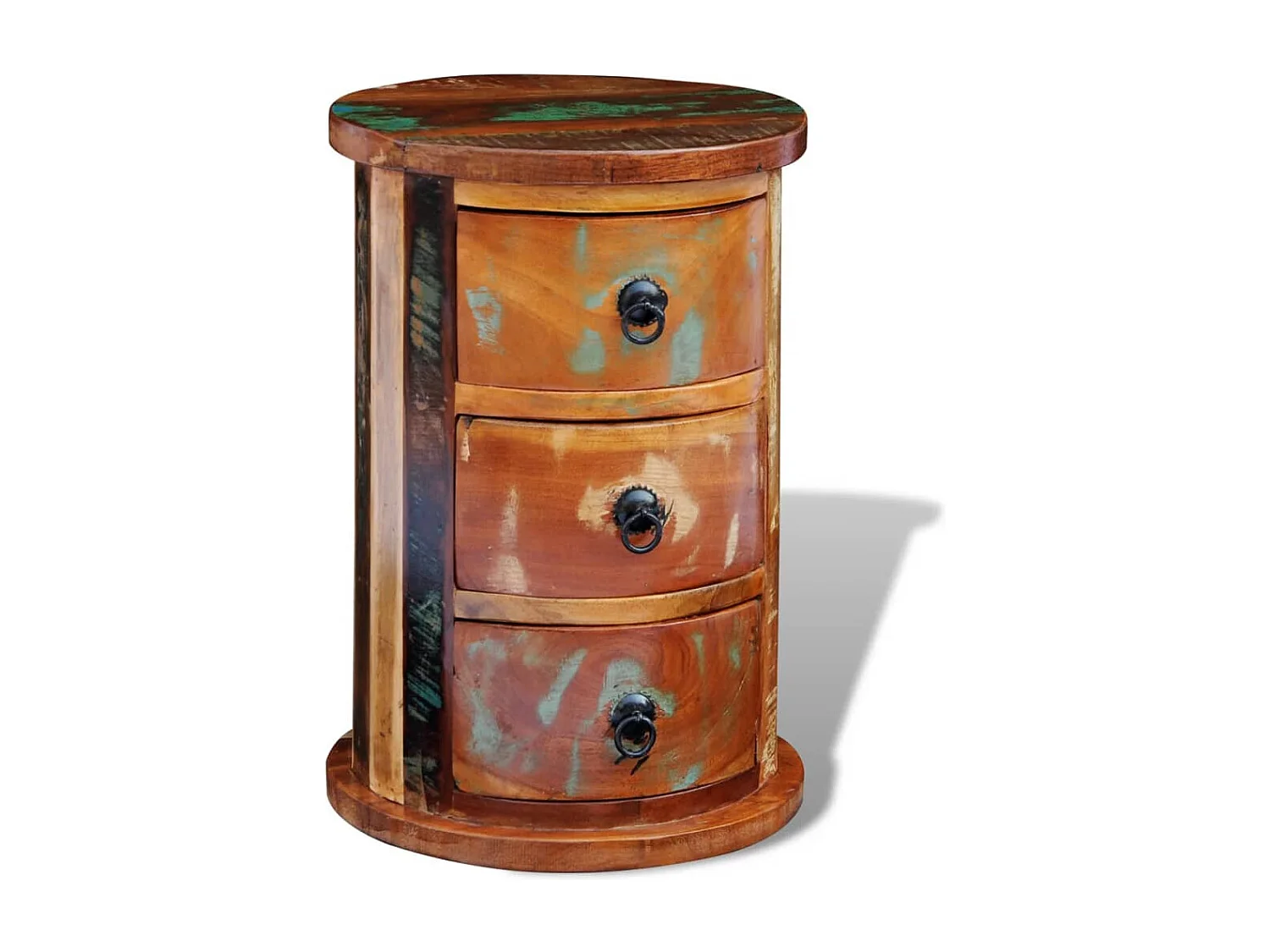 Armoire avec 3 tiroirs Bois de récupération massif