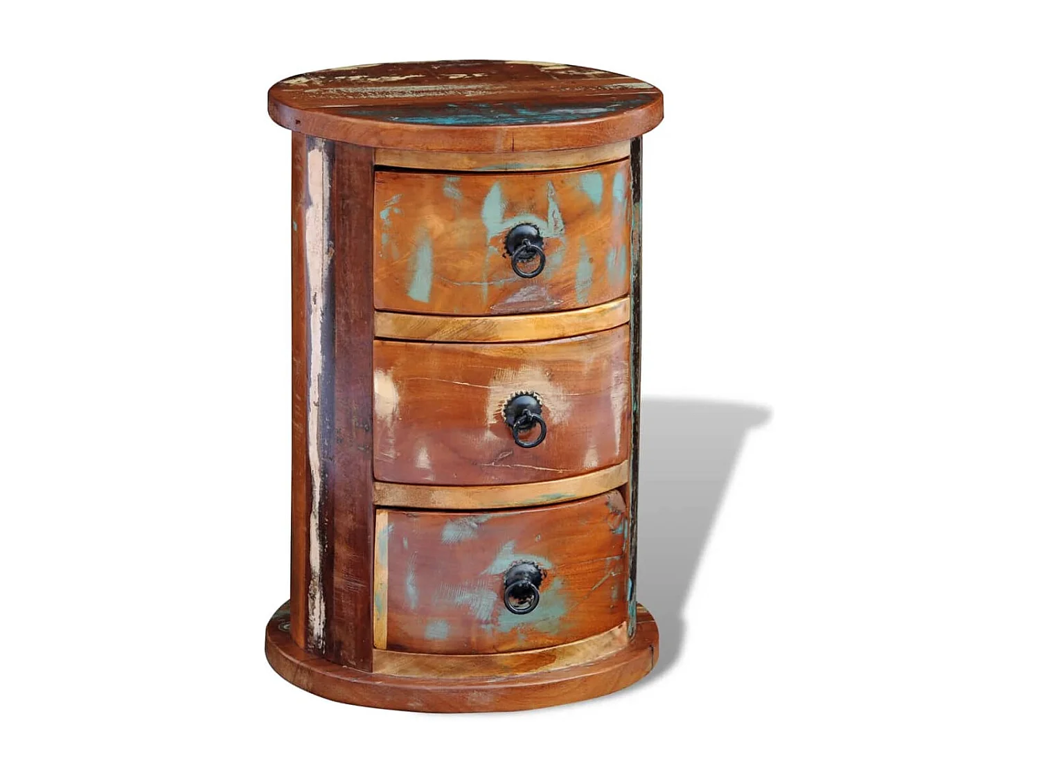 Armoire avec 3 tiroirs Bois de récupération massif